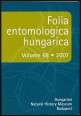 Rovartani Közlemények. Folia Entomologica Hungarica. Volume 68, 2007.