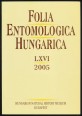 Rovartani Közlemények. Folia Entomologica Hungarica. Volume 66., 2005
