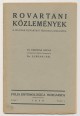 Rovartani Közlemények. Folia Entomologica Hungarica. Tom I., 1946, Fasc. 1.