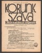 Korunk Szava. Aktív katolikus orgánum V. évfolyam,11-12. szám, 1935. június 15. - július 1
