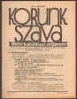 Korunk Szava. Aktív katolikus orgánum V. évfolyam, 10. szám, 1935. június 1