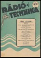 Rádió és Filmtechnika. II. évf. 6. szám, 1949. június