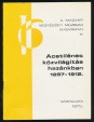 Acetilénes közvilágítás hazánkban 1897-1912