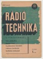 Rádió Technika - Műszaki folyóirat. VIII. évf. 1. szám, 1943. január