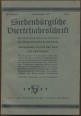 Siebenbürgische Vierteljahrsschrift. Korrespondenzblatt des Vereins für Siebenbürgische Landeskunde. 60. Jahrgang, Heft 3., Juli-September, 1937