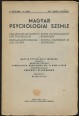 Magyar Psychologiai Szemle X. kötet 1-4. szám, 1937