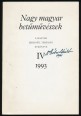 Nagy magyar betűművészek. A Magyar Bibliofil Társaság Évkönyve IV. 1993