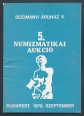 5. numizmatikai aukció 1978. szeptember