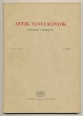 Antik Tanulmányok. Studia Antiqua XVII. kötet 2. füzet