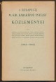 A budapesti m. kir. Bábaképző Intézet közleményei 1942-1943