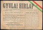 Gyulai Hírlap. Gyula város nemzeti forradalmi bizottságának lapja I. évfolyam 1. szám. 1956. november 1. csütörtök