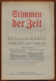 Stimmen der Zeit. Monatschrift für das Geistesleben der Gegenwart. 55 Jahrgang, 2. Heft., 108. Band. November 1924.