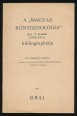 A "magyar röntgenológia" első 17 évének (1896-1912) bibliográfiája