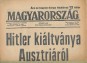 Magyarország. Független politikai napilap. XLV. évfolyam 59. szám. 1938 március 13.