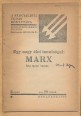 Egy nagy élet tanulságai: Marx