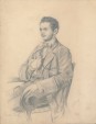 Fiatal férfi félalakos portréja (ceruzarajz)