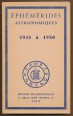 Éphémérides astronomiques Chacornak. 1941 á 1950.