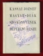 Magyar-diák szó-könyvének befejező része