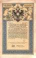 Österreichische Kriegsanleihe über 10.000 Kronen aus 1916