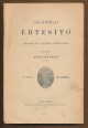 Akadémiai Értesítő. VI. kötet, 12. füzet. 1895.december 15.