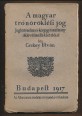 A magyar trónöröklési jog