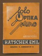 Foto optika kino árjegyzék Hatschek Emil 1940