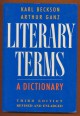 Literary Terms. A Dictionary
